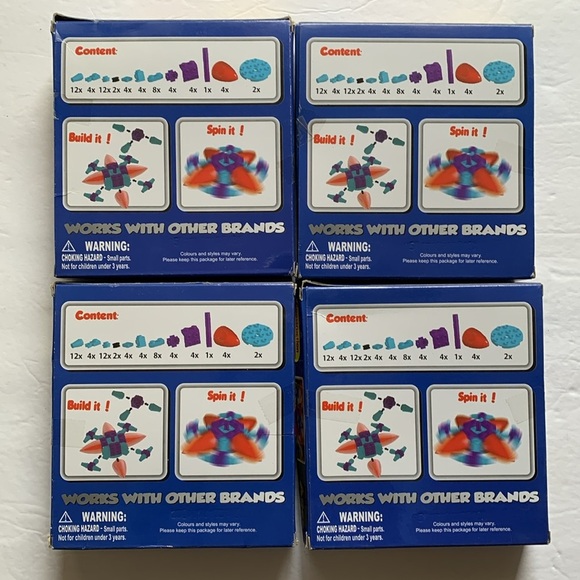 Grant & Bowman Construction Block Spinner Toys 4 Boxes New - Picture 3 of 5